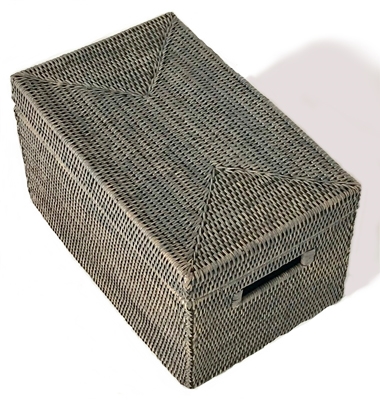 Rectangular Storage Basket  with Lid - GW 16x10x9'