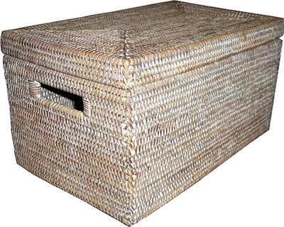Rectangular Storage Basket  with Lid - WW 16x10x9'