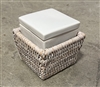 Square Bath Canister - AB 3.5x2.75"H..