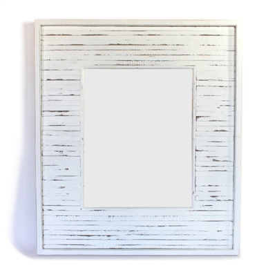 Mirror RW 22.5x26.5" (Mirror size 12.5x16.5") White Stripe Rustic