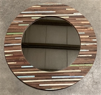 Mirror RW Wood Rustic Color Round 28"  (18")