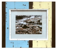 Frame RW Rustic Blue/Pale Yellow (8x10) 14x12"..