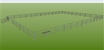 48'W x 96'D 1-5/8" 3-Rail w/ 12' Ranch Gate Arena