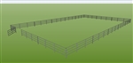 72'W x 120'D 1-5/8" 4-Rail w/ 12' Ranch Gate Arena