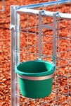 Hanging Bucket Holder with Round Bucket 8 quarts- Black