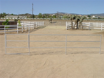 1-5/8 Horse Corral Gate 3-Rail: 24'W x 5'H