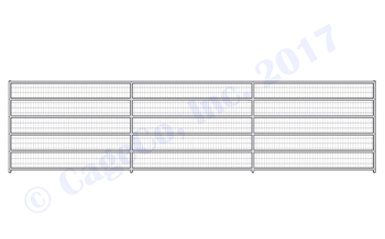 Horse Corral Panel 6 Rail With Welded Wire