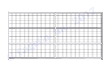 Horse Corral Panel 4 Rail With Welded Wire