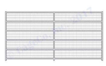 Horse Corral Panel 6 Rail With Welded Wire