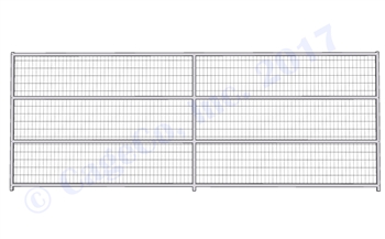 Horse Corral Panel 4-Rail With Welded Wire