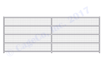 Horse Corral Panel 5 Rail With Welded Wire