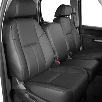 GMC Sierra Extended Cab Katzkin Leather Seats, 2007, 2008, 2009 (3 passenger front seat, without under seat storage, solid rear seat)