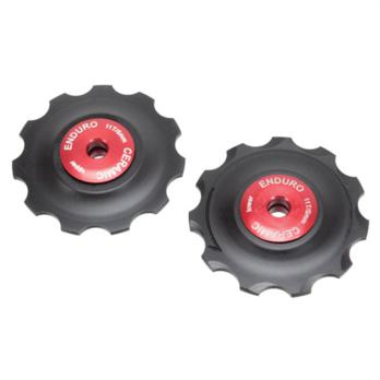 ABI Ceramic CX derailleur pulleys, Shimano - red