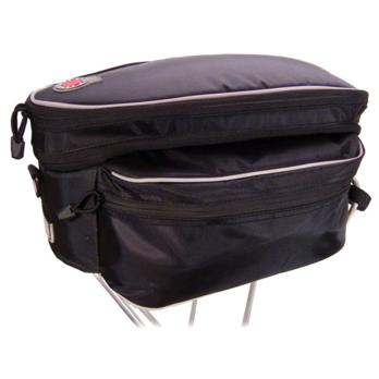 Banjo Brothers Expanding Rack Top Bag: Black