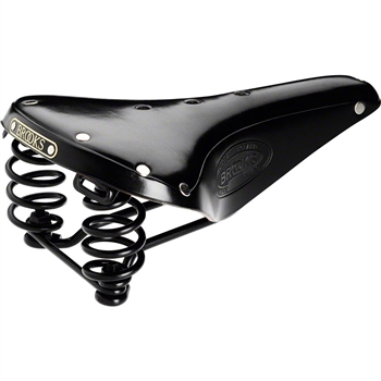 Brooks Flyer Classic Black Steel Rail Saddle