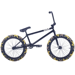 Cult Control 20.75" BMX Bike Black w/Yellow Camo Tires