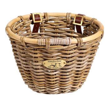 Nantucket Tuckernuck Front Basket, Oval Shape Gray