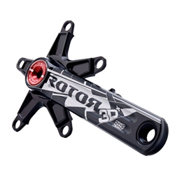 Rotor 3D+ crank arm set, triple 74/130 black