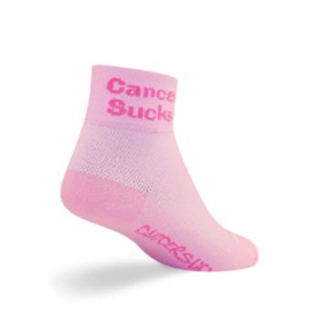 SockGuy Pink Cancer Sucks Bike Socks