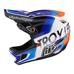 Troy Lee Designs D4 Composite MIPS Qualifier White/Blue