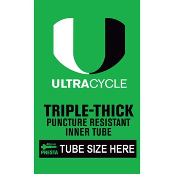 ULTRACYCLE Triple Thick Puncture Resistant Tube 26x1.5-2.125 Presta