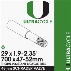 UltraCycle 29X1.9-2.35 Thorn Resistant Tube Schrader 48mm Stem