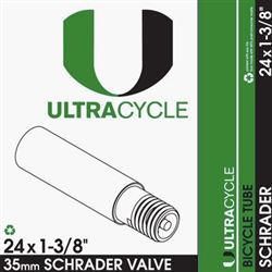 Ultracycle 24X1-3/8" Schrader Valve Tube