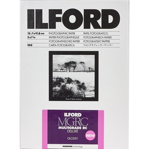 Ilford MULTIGRADE RC Deluxe Paper (Glossy, 5x7in., 100 Sheets)