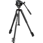Manfrotto MT190X3 3-Section Aluminum Tripod with MVH500AH Fluid Head Hybrid Video Kit