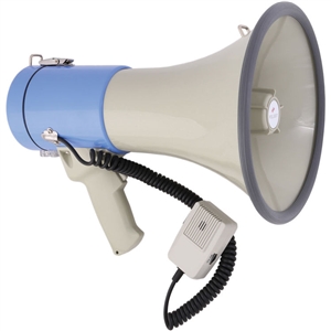 Polsen MP-25 25W Megaphone with Siren, MP3 Player and Detachable Microphone