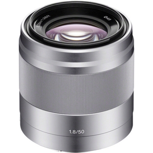 Sony E 50mm f/1.8 OSS E-Mount Lens (Silver)
