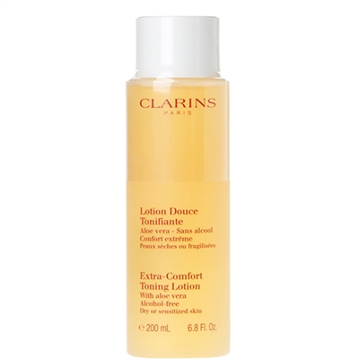 Clarins Extra Comfort Toning Lotion With Aloe Vera Alcohol Free Dry Or Sensitized Skin 6.8 oz / 200ml