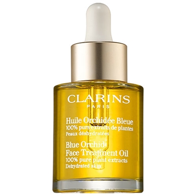 Clarins Blue Orchid Face Treatment Oil 100% Pure Plant Extracts Dehydrated Skin 1.0 oz / 30ml