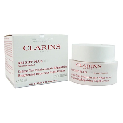 Clarins Bright Plus HP Sea Lily Enriched Brightening Repairing Night Cream 1.7 oz / 50ml
