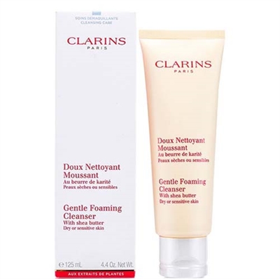 Clarins Gentle Foaming Cleanser With Shea Butter Dry or Sensitive Skin 4.4 oz / 125ml