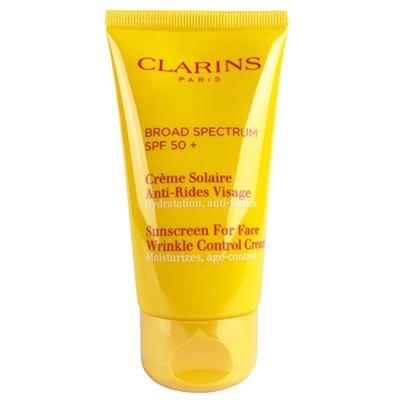 Clarins Suncreen For Face Wrinkle Control Cream SPF 50 2.7oz / 75ml