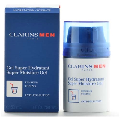 Clarins Men Super Moisture Gel Anti Pollution 1.8 oz / 50ml