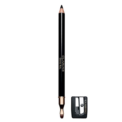 Clarins Crayon Khol Long Lasting Eye Pencil With Brush 01 Carbon Black 0.037oz / 1.05g