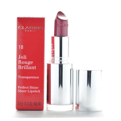 Clarins Joli Rouge Brilliant Lipstick 18 Sweet Plum 3.5g / 0.12oz