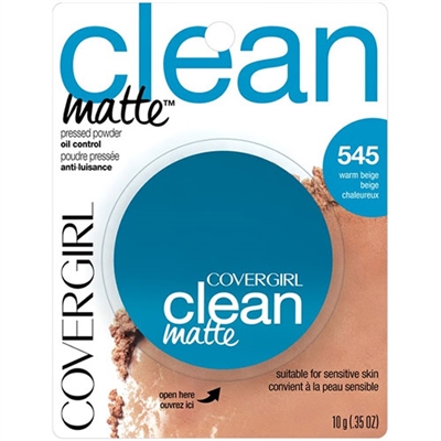 Covergirl Clean Matte Pressed Powder Oil Control 545 Warm Beige 0.35oz / 10g