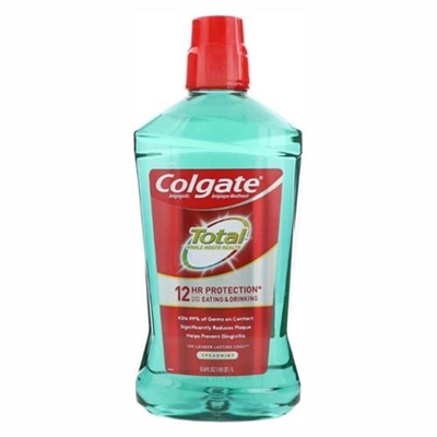 Colgate Total Pro Shield 12 Hour Protection Mouthwash Spearmint 33.8oz / 1L