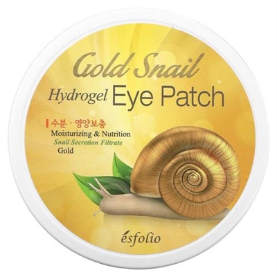 Esfolio Gold Snail Hydrogel Eye Patch 60 Sheets 3.17oz / 90g