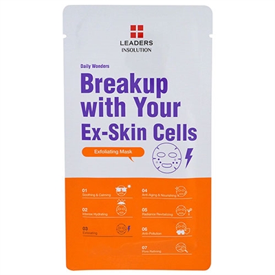 Leaders Insolution Daily Wonders Breakup With Your Ex-Skin Cells Exfoliating Mask 10 Sheets