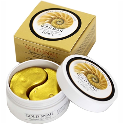 Lunes Gold Snail Hydrogel Eye Patch 60 Pcs 3.17oz / 90g