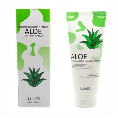 Lunes Aloe Natural Rich Foam Cleanser 6.09oz / 180ml