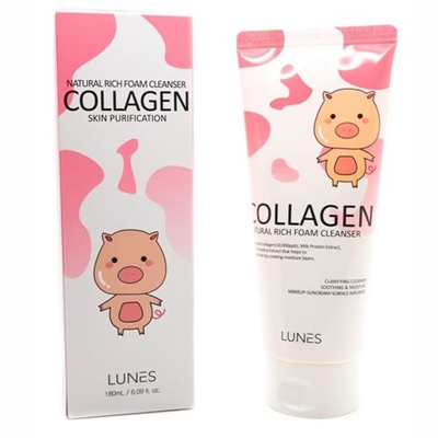 Lunes Collagen Natural Rich Foam Cleanser 6.09oz / 180ml