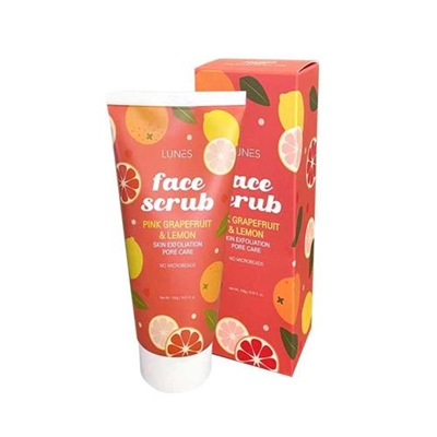 Lunes Pink Grapefruit And Lemon Face Scrub 5.07oz / 150g