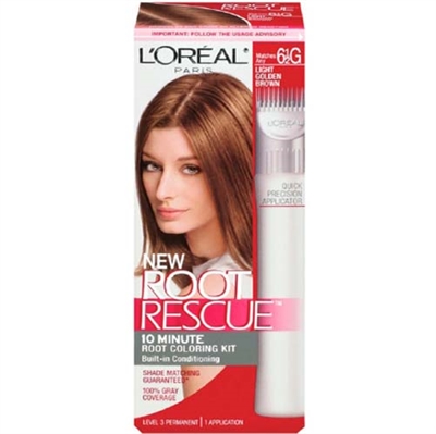 L'oreal Root Rescue Root Coloring Kit 6 1/2 G Light Golden Brown 1 Application