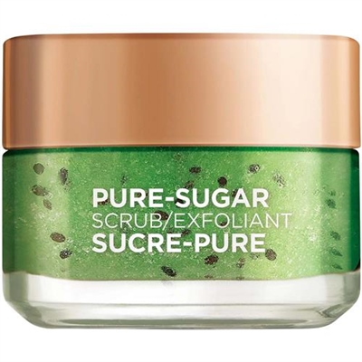 LOreal Pure Sugar Scrub for Face And Lips 1.7oz / 48g