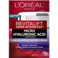 LOreal Revitalift Derm Intensives Micro Hyaluronic Acid + Ceramides Line Plumping Water Cream 1.7oz / 48g